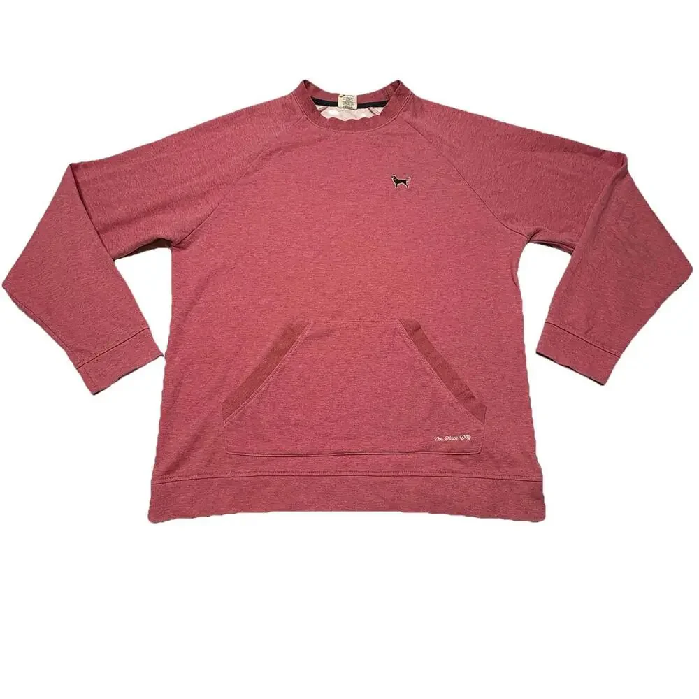 The Black Dog Sweatshirt Crewneck Sweater Salmon Pockets - Mens Med. - Picture 1 of 9